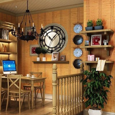 Household Natural Material Wallpaper Strong Texture Sound-Absorbing Woven Wallpaper
