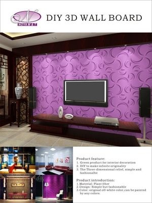 Indoor Wall Decorative 3D PVC Panel with Acoustic Insulation and Customized Design