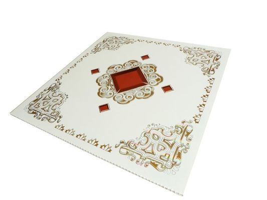 Easy to Clean 3D PVC Composit Wall Board for Decoration Materials in 500mmx500mm Size