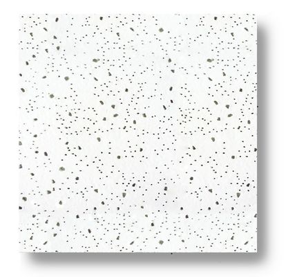Acoustic Mineral Fiber Wool Drop Ceiling Tile Panels with Strip Lines Surface Picture