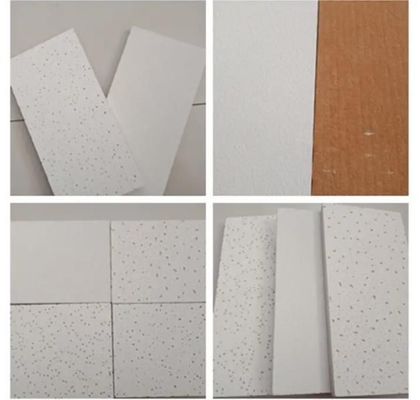 Spray Coating Acoustic Mineral Wool Ceiling Tile for Hotel Decoration and Insulation