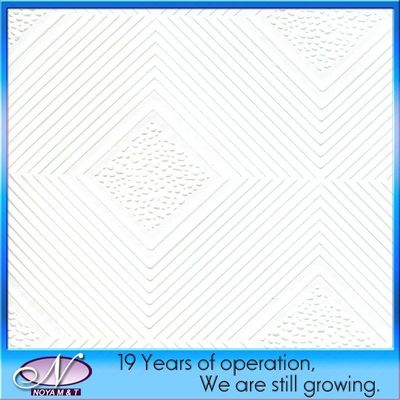 7mm-15mm Thickness Acoustical PVC Gypsum Suspended Ceiling Tiles with 900kg/M3 Density