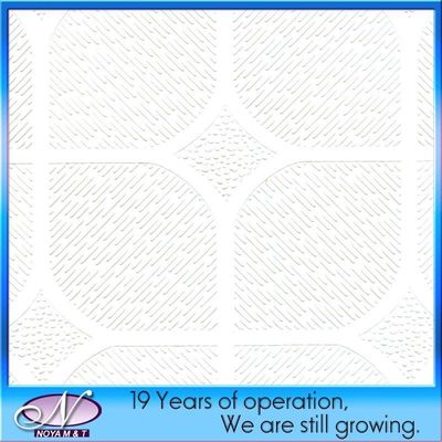 Acoustical Sound PVC Gypsum Suspended Ceiling Tiles Thickness 7mm-15mm