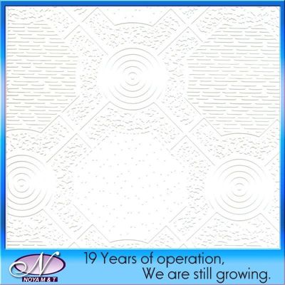 Hotel Wall/Ceiling Improvement Acoustical PVC Gypsum Ceiling Tiles 7mm-15mm Thickness