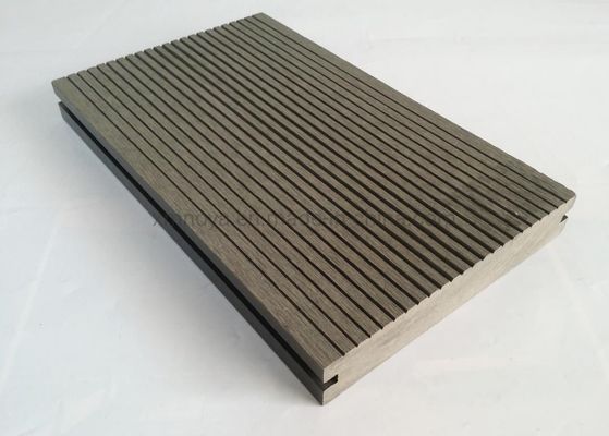 Brown Wood Grain Pattern Recycled Waterproof WPC Decking Flooring for Performance