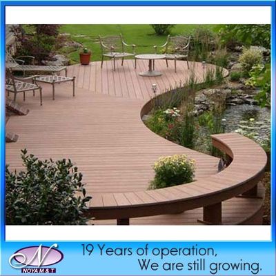 Wooden Plastic Composite WPC Decking Extrusion Molding Burnished Smooth for Outdoor