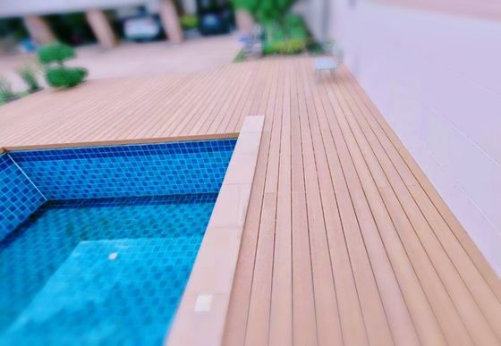 Wood Plastic Composite WPC Fence and Pergola Decorative Pillar Brown Surface Finished