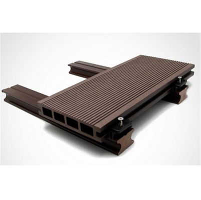 Wood Grain Pattern Green WPC Flooring Synthetic / Wood Plastic Composite Decking 90mm*40mm