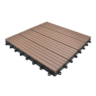 Grain Optional Synthetic WPC DIY Decking Tiles for Outdoor Floor Decor in Custom Length