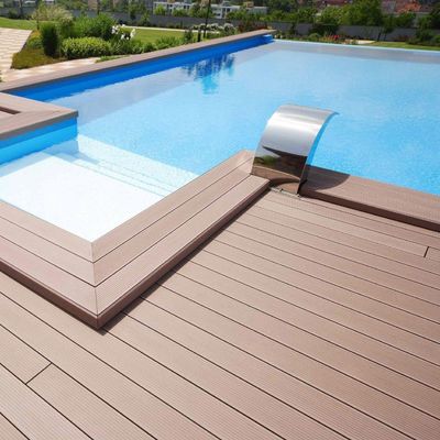 150mm*25mm Customized WPC Solid Decking for Environmental-Friendly Flooring NYS150*25