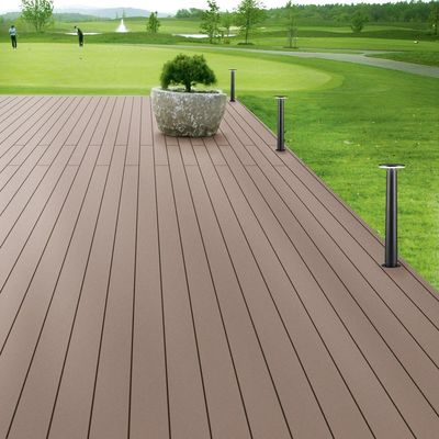 150*25mm Ash Wood Plastic Composite WPC Decking Superior for Garden/Outside Flooring