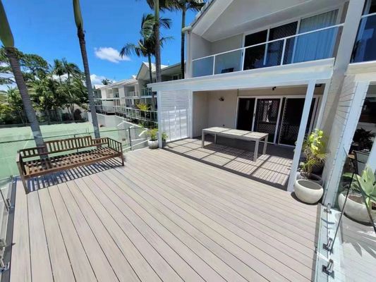 150mm*25mm Customized WPC Outdoor Floor Decking Tiles Made with Wood Plastic Composite