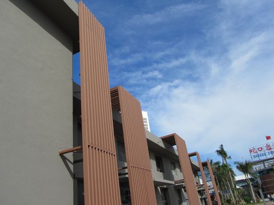Outdoor Wood Plastic Composite WPC Decking Fence NY75*25 with Wood Grain Pattern