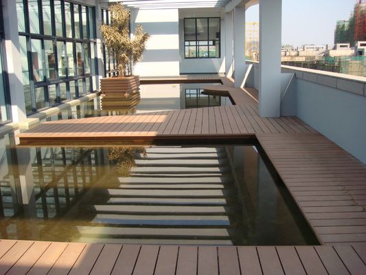 Water Absorption Rate 2.5% Customized Synthetic WPC Decking for Engineering Flooring