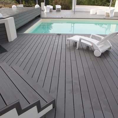 Water Absorption Rate 2.5% Customized Synthetic WPC Decking for Engineering Flooring
