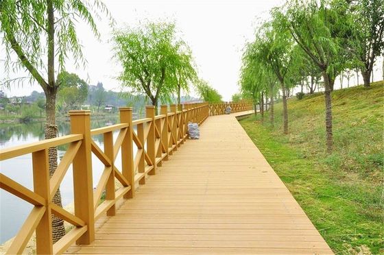 Wood Grain Pattern Synthetic WPC Flooring Material for Customized Decking and Flooring