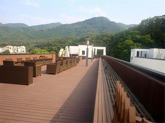 Wood Grain Pattern Synthetic WPC Flooring Material for Customized Decking and Flooring