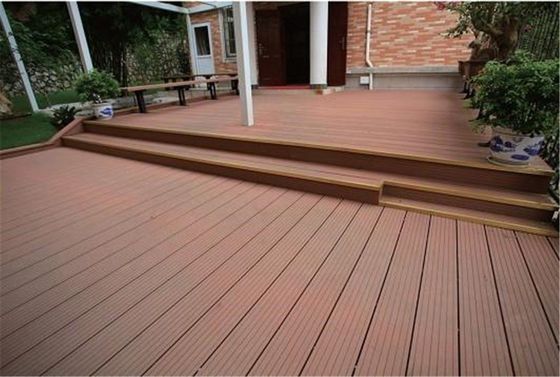 Outdoor 150mm*25mm Wood Plastic Composite/WPC Decking for Decking Materials Resilient
