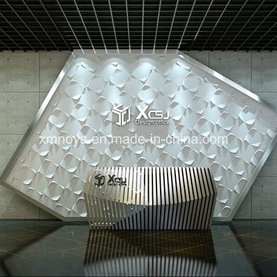 Customized 500mmx500mm Fireproof 3D PVC Panel for Enterprise Image Wall Background