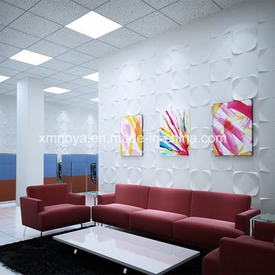 Customized 500mmx500mm Fireproof 3D PVC Panel for Enterprise Image Wall Background