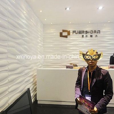 Customized 500mmx500mm Fireproof 3D PVC Panel for Enterprise Image Wall Background