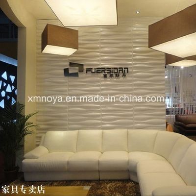 Customized 500mmx500mm Fireproof 3D PVC Panel for Enterprise Image Wall Background