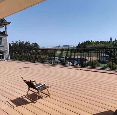Engineered Pattern Brown WPC Wood Plastic Composite Outdoor Floor Decking for Outdoor