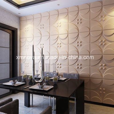 3D Board Design Acoustic Fireproof PVC Wall Panels for Building Material 500mmx500mm