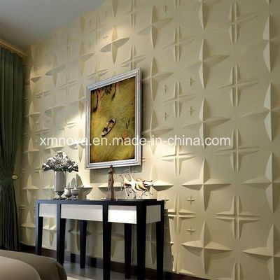 3D Board Design Acoustic Fireproof PVC Wall Panels for Building Material 500mmx500mm