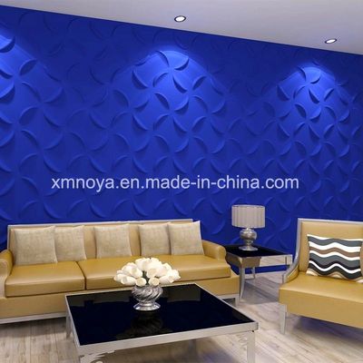 3D Board Design Acoustic Fireproof PVC Wall Panels for Building Material 500mmx500mm