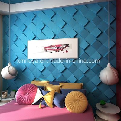 3D Board Design Acoustic Fireproof PVC Wall Panels for Building Material 500mmx500mm