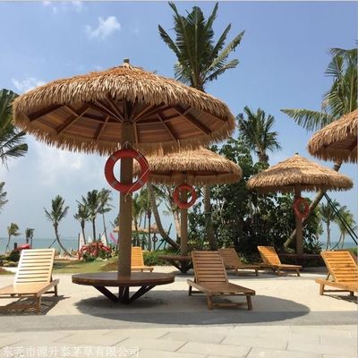 Plain PVC Material Component Natural Looking Roofing Decorative Plastic Thatch Roof Tile