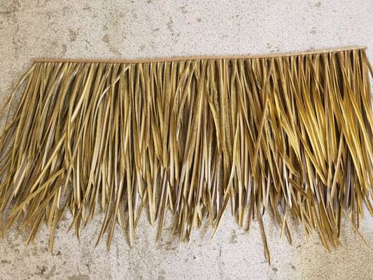 Plain PVC Material Component Natural Looking Roofing Decorative Plastic Thatch Roof Tile