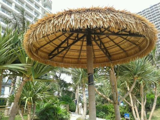 Grey Synthetic Thatch Roof Tiles for Garden 45*50cm and 30*45cm Realistic Appearance