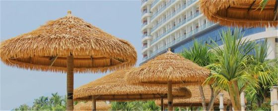 Customized PVC Thatch Roof Tiles for Garden/Seaside Bars Easy to Install and Maintain