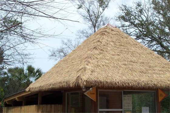 Artificial Fireproof Synthetic Thatch Roof Tiles with Customized PVC Material Component