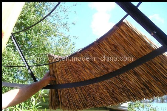 Customized Fireproof Artificial Thatch Fiber Plastic Tile for Yellow Roofing Needs