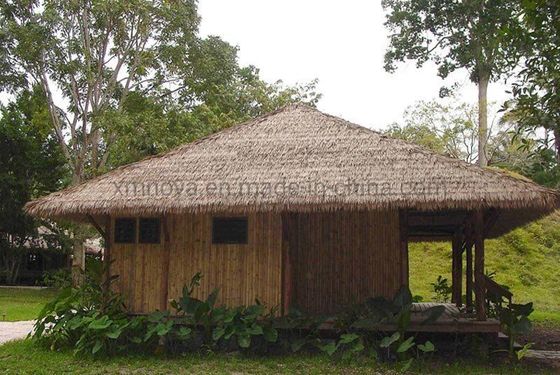 Customized Fireproof Artificial Thatch Fiber Plastic Tile for Yellow Roofing Needs