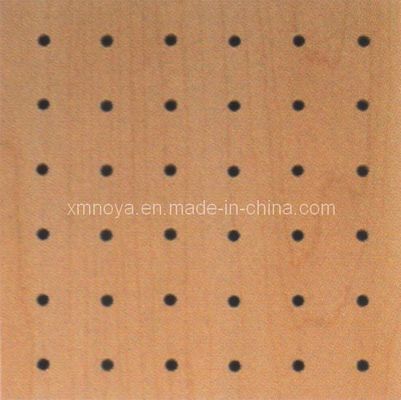 197*2400*15-18mm Decorative Wooden Acoustic Wall Board Veneer Finish Perforated Design