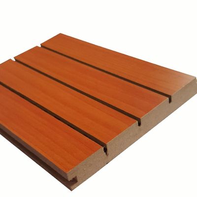 197*2400*15-18mm Decorative Wooden Acoustic Wall Board Veneer Finish Perforated Design