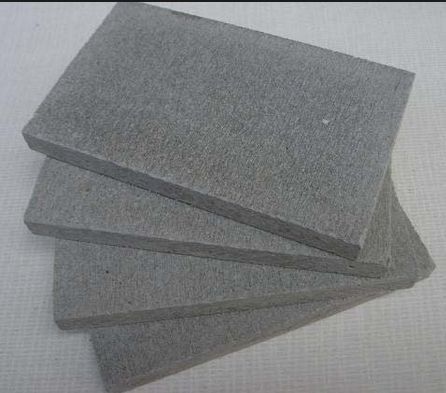 Indoor Fireproof Fiber Cement Board for Decorative Partition in Gray and Light Yellow