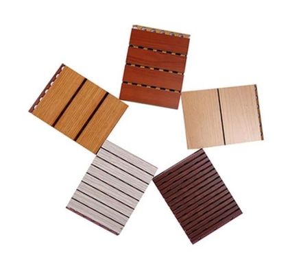 Eco-Friendly E1 Stripe Design Wooden Board Acoustic Panel Insulation and Reflection