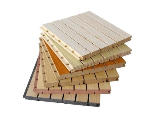 2 Inch Thickness Wooden Holes and Stripe Panel Acoustic Wall Panel for Building Materials