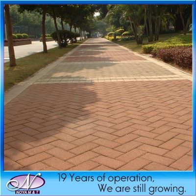 Slab Stone Form Water Permeable Brick For Driveway And Walkway Red/Yellow In Design