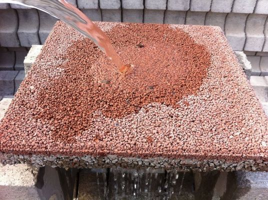 Slab Stone Form Water Permeable Brick For Driveway And Walkway Red/Yellow In Design
