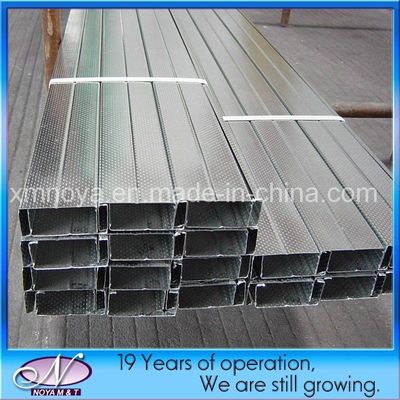 Not Perforated Steel Stud and Track Profile for Wall Partition Material Width 100mm