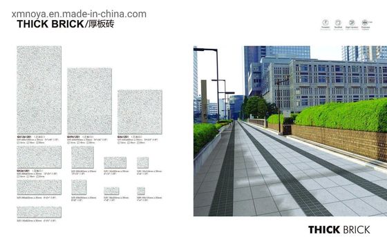 Thick Brick Block Grey Ceramic Paving Tiles in Stone Form for Sustainable
