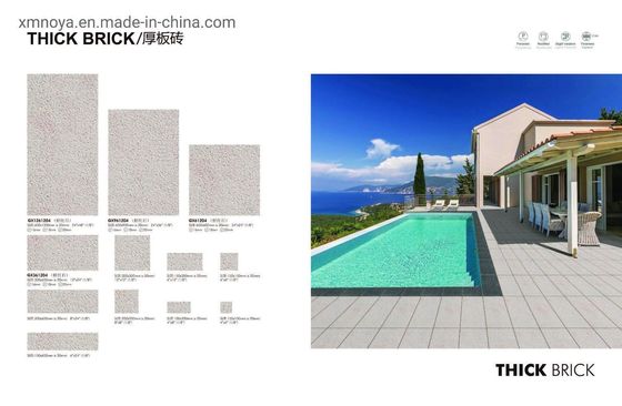 Thick Brick Block Grey Ceramic Paving Tiles in Stone Form for Sustainable