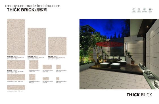 Thick Brick Block Grey Ceramic Paving Tiles in Stone Form for Sustainable