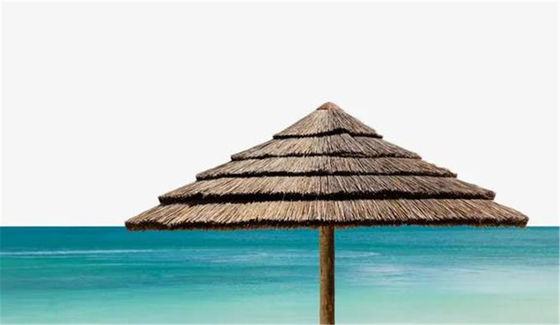Polyethylene Irregular Thatch Shape Bent Tiles for Hotel Roofing